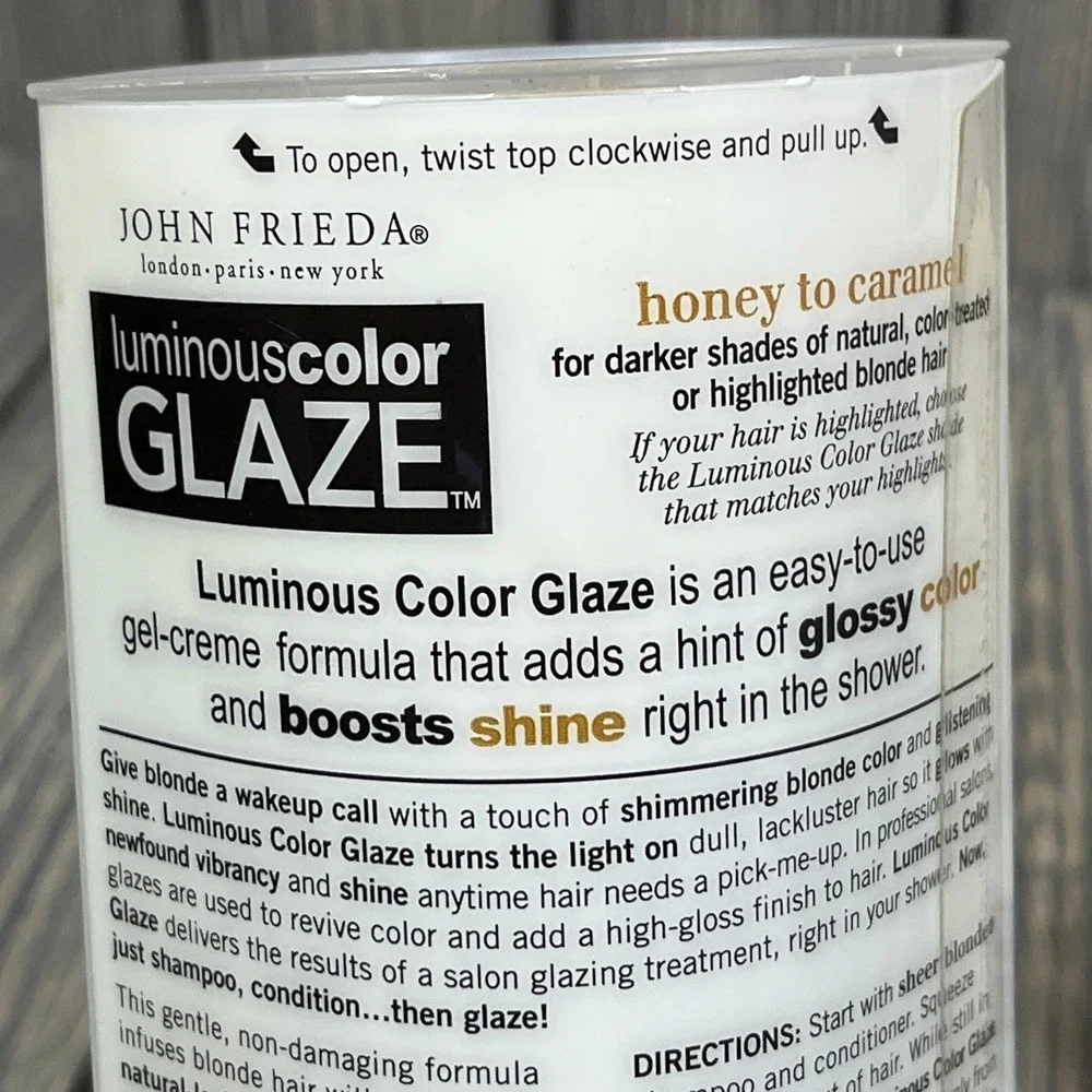 John Frieda Hair Glaze 6.5oz Honey to Caramel Luminous Color Shine 2 Pack